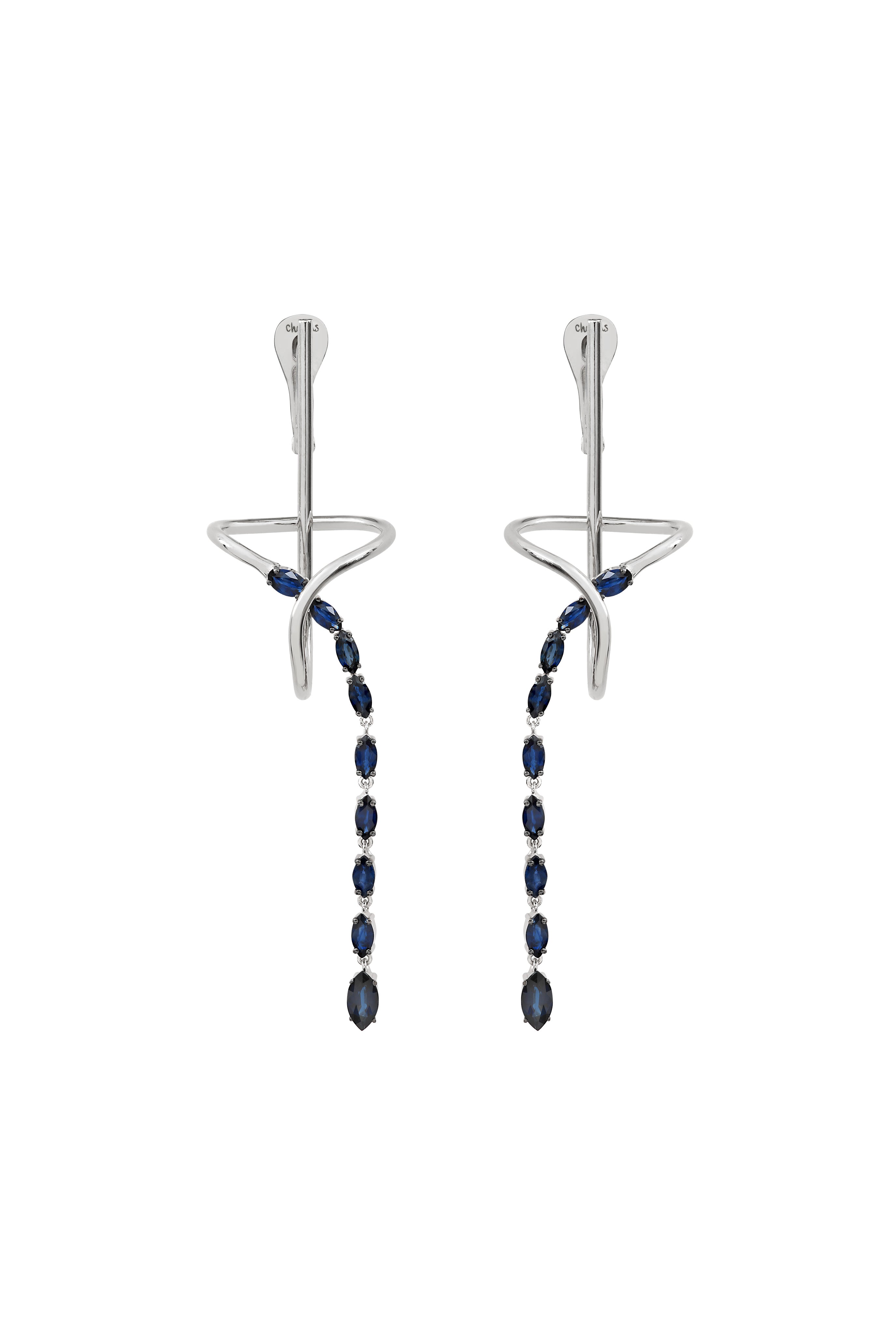 Bond in Bliss blue sapphire earrings