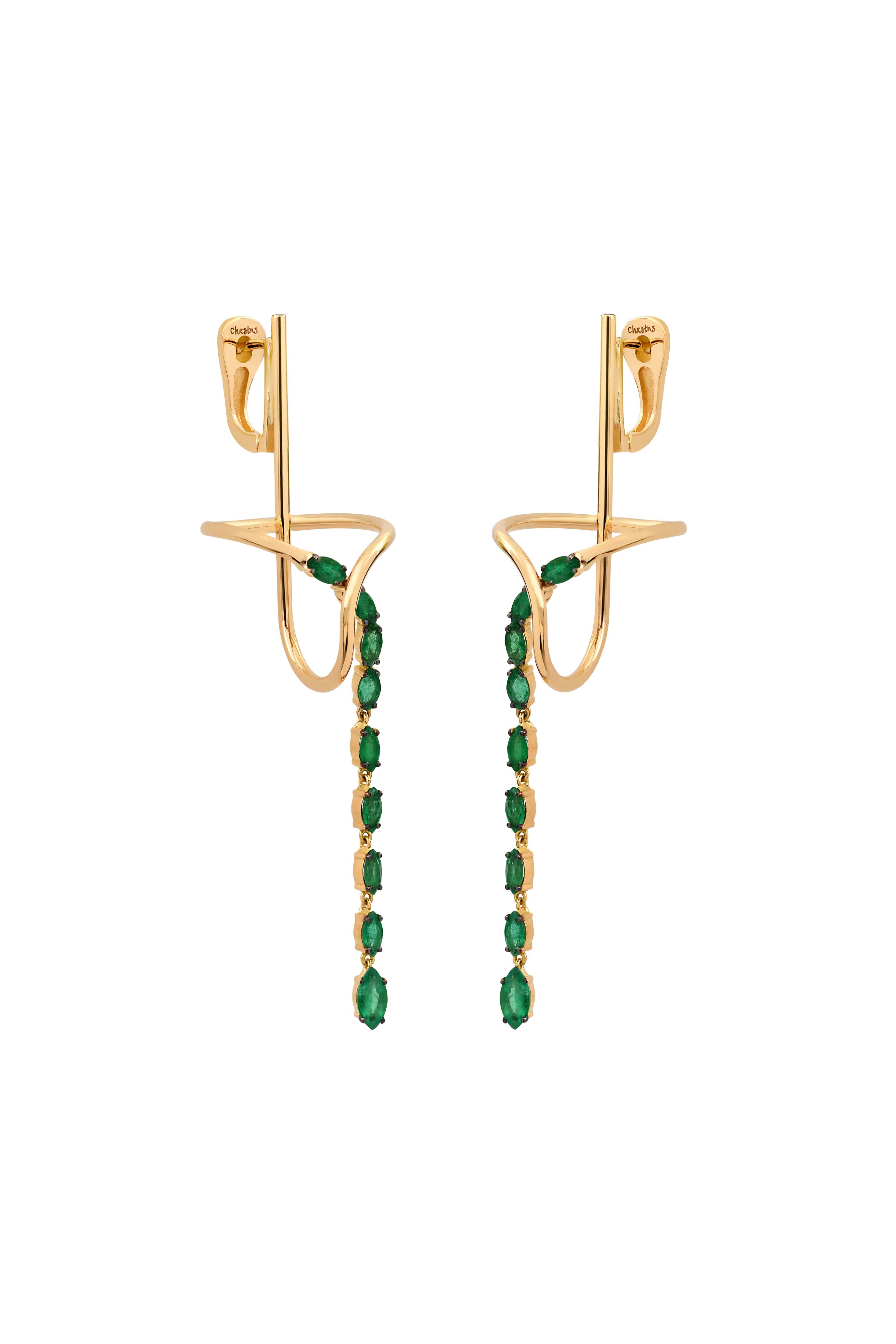 Bond in Bliss emerald earrings