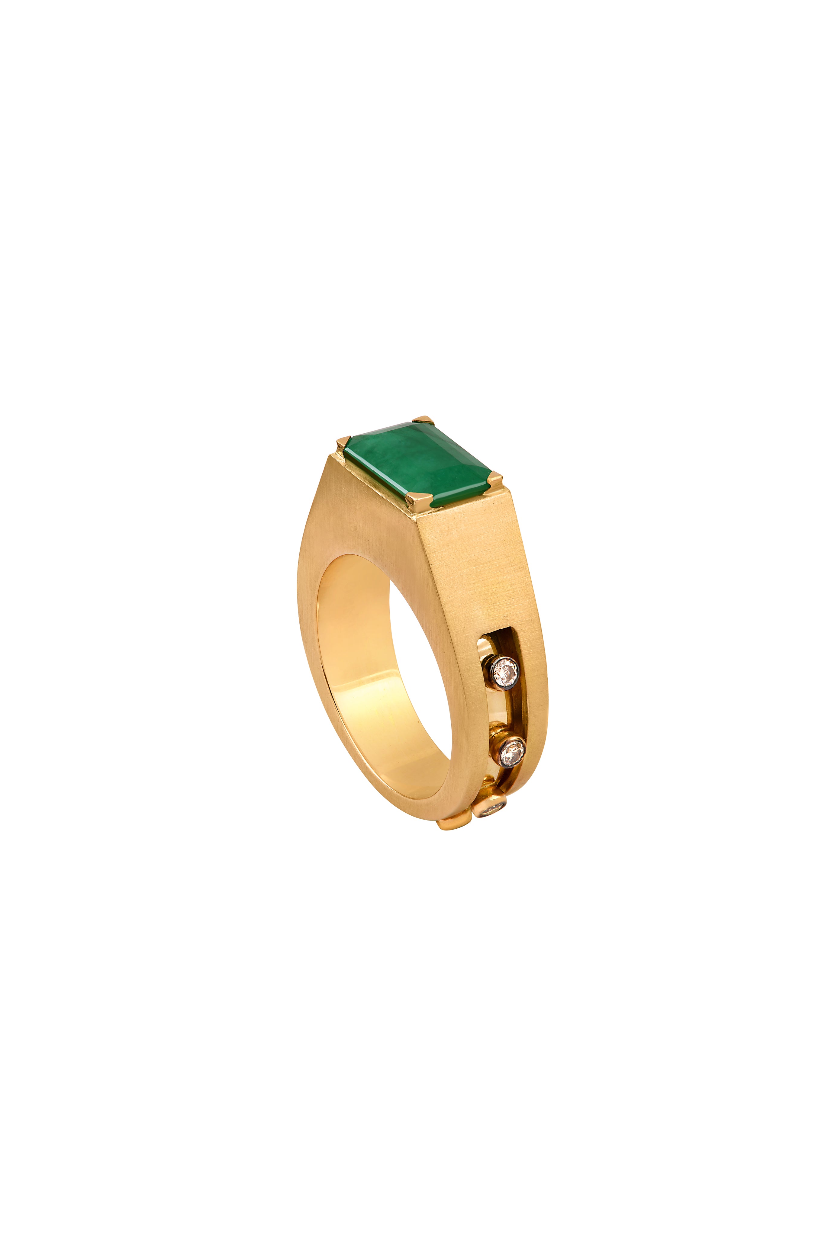 Padme diamond emerald ring