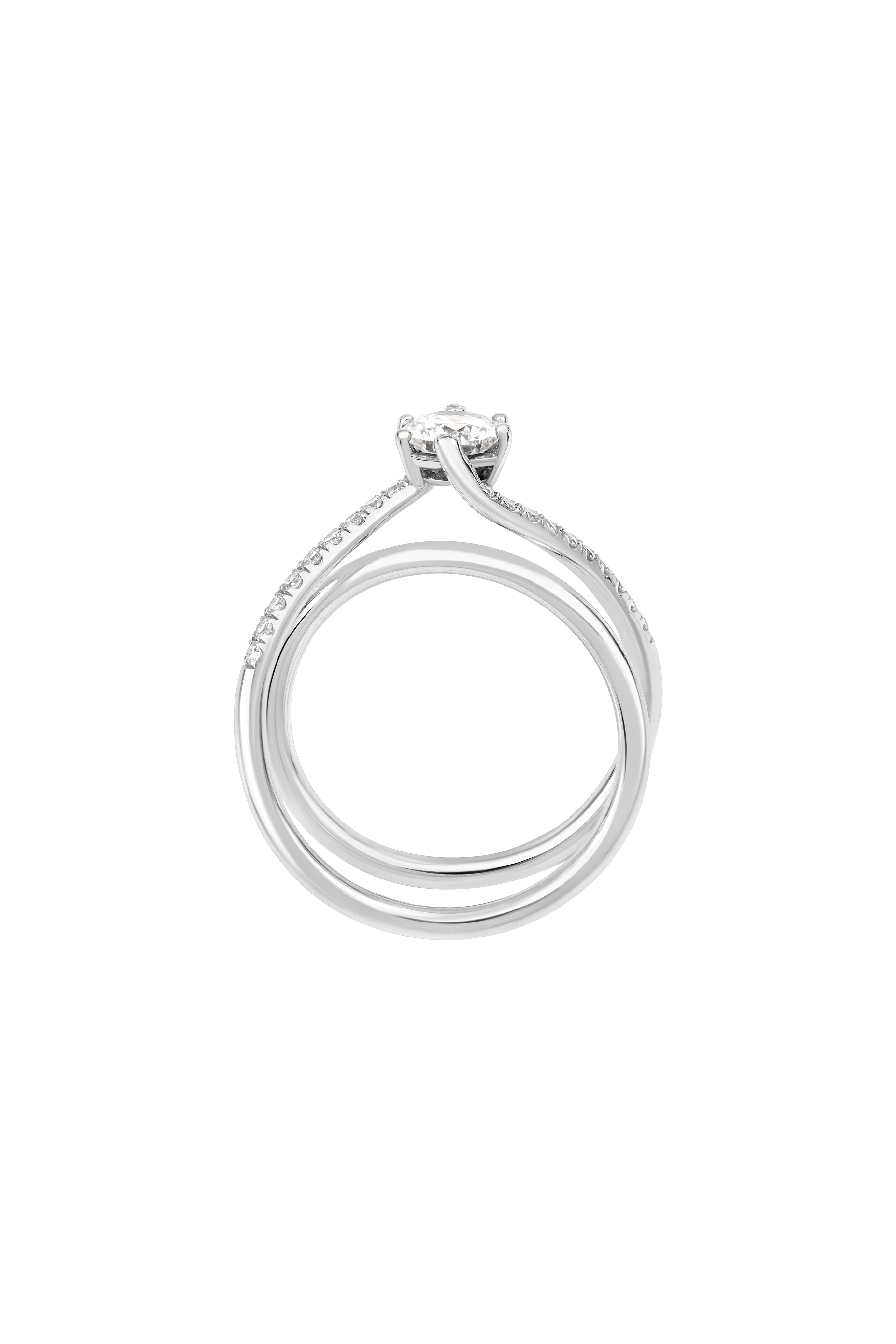 Reverence diamond white gold ring